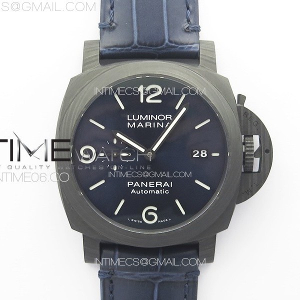 VS공장 파네라이 PAM1664 카보테크 블루다이얼 가죽스트랩 PAM1664 Carbotech VSF 1:1 Best Edition on Blue Leather Strap P.9010 Clone(SB)