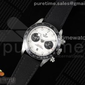 TWS공장 튜더 블랙베이 크로노그래프 41 스틸 화이트팬더다이얼 가죽스트랩 Black Bay Chrono SS TWS 1:1 Best Edition White/Black Dial on Black Leather Strap A7750