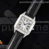 F1공장 까르띠에 산토스 뒤몽 27.5 스틸 실버다이얼 블랙가죽스트랩 Santos Dumont 27.5mm IWSF Best Edition Silver Dial on Black Leather Strap Quartz
