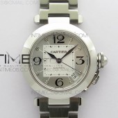 V9공장 파샤 35미리 실버다이얼 Pasha W31074M7 35mm SS V9F Best Edition Silver Dial on SS Bracelet A2892 to Cal.049