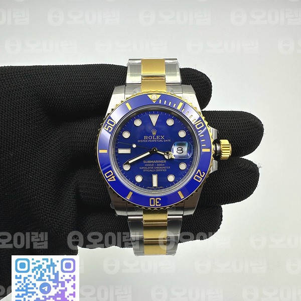 VS공장 롤렉스 서브마리너 옐로우골드콤비 청콤 브레이슬릿 3135 Submariner 116613LB Blue Ceramic 904L Steel/YG VSF 1:1 Best Edition Blue Dial VS3135