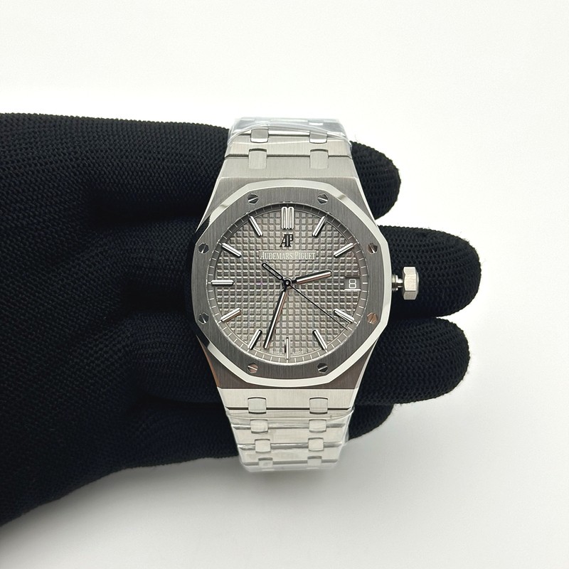 VS공장 오데마피게 로얄오크 15500 스틸 그레이다이얼 브레이슬릿 Royal Oak 15500 SS VSF 1:1 Best Edition Gray Dial On SS Bracelet Super Clone DD4302