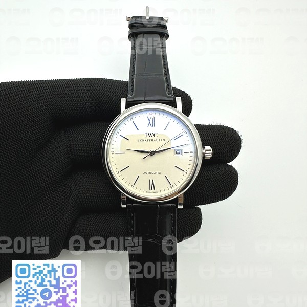 AF공장 IWC 포르토피노 스틸 화이트다이얼 가죽스트랩 IWC Portofino Automatic SS Black Dial on Black Leather Strap A2892