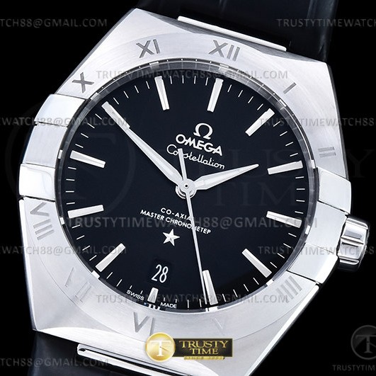 VS공장 오메가 컨스텔레이션 블랙다이얼 가죽스트랩 Constellation Co-Axial 41mm SS/LE Black VSF A8900(SB)