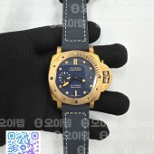 VS공장 파네라이 PAM1074 섭머저블 블루다이얼 블루가죽스트랩 PAM 1074 Submersible Bronzo 42mm BR/LE Brn VSF P900