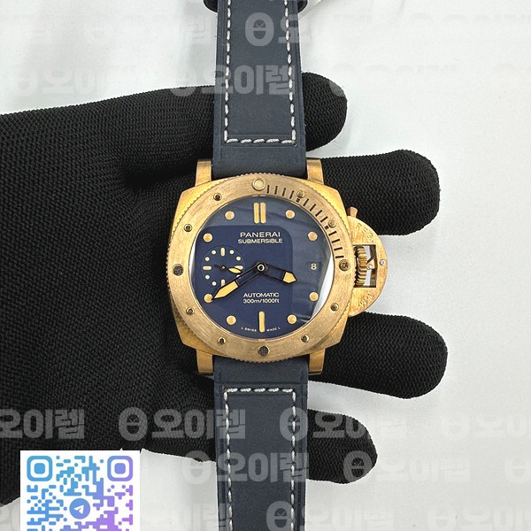 VS공장 파네라이 PAM1074 섭머저블 블루다이얼 블루가죽스트랩 PAM 1074 Submersible Bronzo 42mm BR/LE Brn VSF P900
