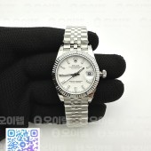 BP공장 롤렉스 레이디 데이저스트 31 스틸 화이트다이얼 바인덱스 플루티드베젤 쥬빌레브레이슬릿  BPF Rolex Lady Datejust 31 White Bar Dial Flutedbezel Jubilee Braelet