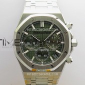 ZF공장 오데마피게 로얄오크 크로노그래프 26240 스틸 그린다이얼 브레이슬릿 Royal Oak Chrono 26240 SS ZF 1:1 Best Edition Green Dial On SS Bracelet Super Clone DD4401