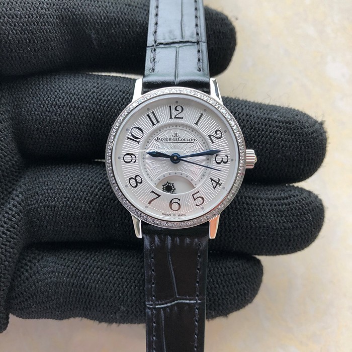 OX공장 랑데뷰 29MM 화이트다이얼 가죽스트랩 Rendez-Vous 29mm SS White Dial Diamonds Bezel and Markers on Black Leather Strap A967