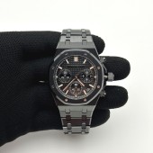APS공장 오데마피게 로얄오크 크로노그래프 풀세라믹 블랙다이얼 브레이슬릿 26240 V2 Royal Oak Chrono 26240 Black Ceramic APSF 1:1 Best Edition on Ceramic Bracelet SA4401 Super Clone
