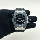 APS공장 오데마피게 로얄오크오프쇼어 다이버 15710 스틸 블랙다이얼 러버스트랩 Royal Oak Offshore Diver 15710 APSF 1:1 Best Edition Black Dial on Black Rubber Strap V2 A3120 Super Clone