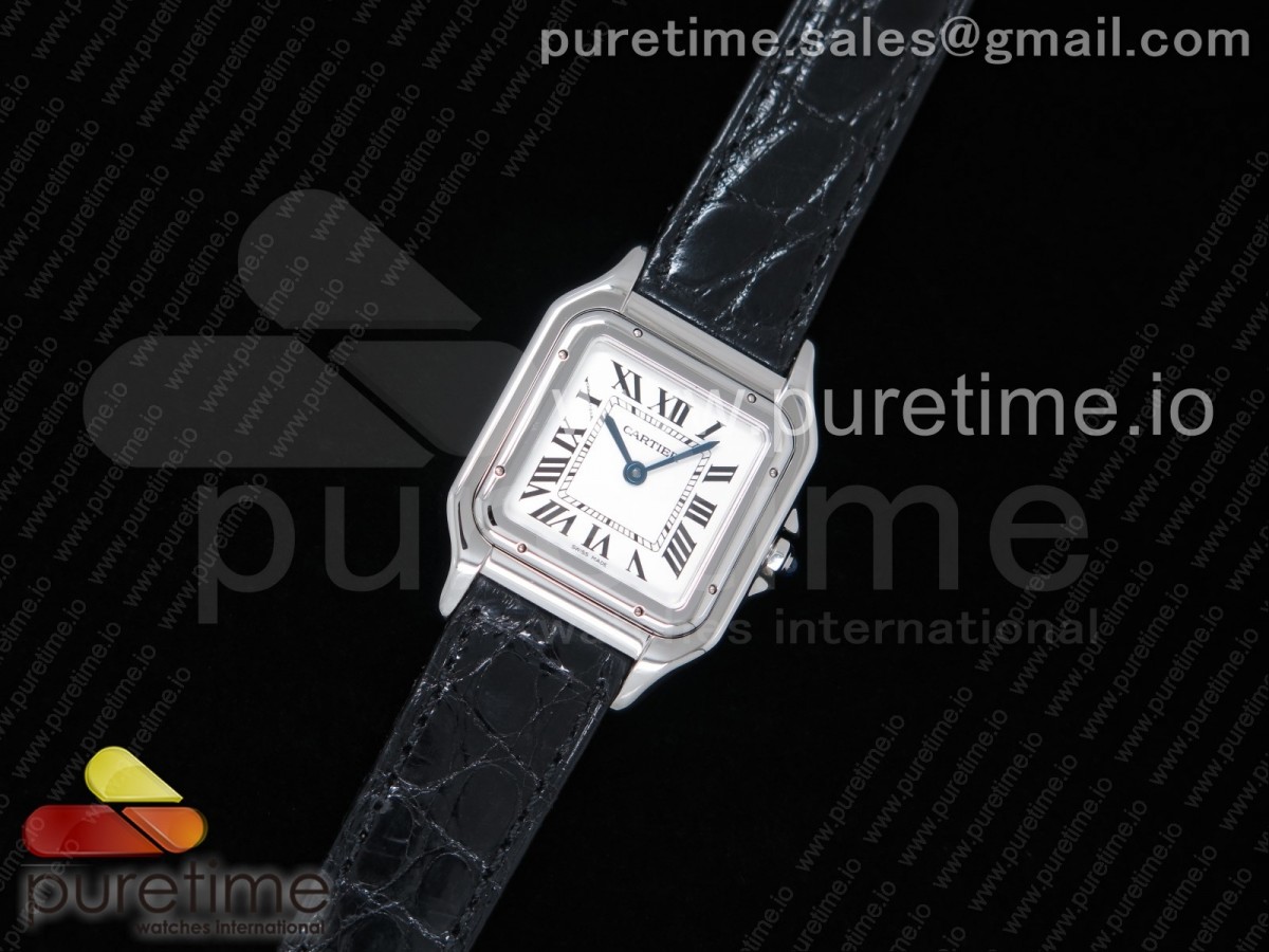 K11공장 까르띠에 팬더 레이디즈 27 스틸 화이트다이얼 블랙악어스트랩 Panthère Secrete Ladies 27mm SS White Dial on Black Croco Strap Ronda Quartz