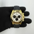 국내배송!! CLEAN공장 롤렉스 데이토나 옐로우골드금통 화이트다이얼 아라빅인덱스 러버스트랩 (고유번호 cdt12)