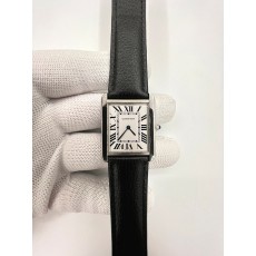 국내배송!! AF공장 까르띠에 탱크솔로 27MM 스틸 화이트다이얼 블랙소가죽스트랩 (고유번호 AF3)