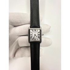 국내배송!! AF공장 까르띠에 탱크솔로 24MM 스틸 화이트다이얼 블랙소가죽스트랩 (고유번호 AF4)