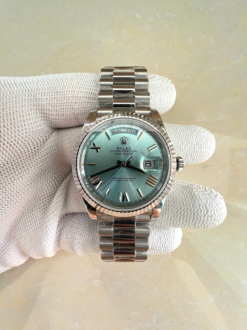 국내배송!! BP공장 롤렉스 데이데이트 36 아이스블루다이얼 로만인덱스 프레지던트브레이슬릿 (고유번호 WBP2)