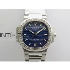 [26.01 UP] DD공장 파텍필립 노틸러스 레이디 7118 스틸 다이아몬드베젤 블루다이얼 브레이슬릿 Nautilus 7118 Ladies Diamond Bezel SS DDF 1:1 Best Edition Blue Dial On SS Bracelet Super Clone DD26-330