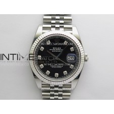 [26.01 UP] CLEAN공장 롤렉스 데이저스트 41 스틸 블랙다이얼 텐포인트인덱스 플루티드베젤 쥬빌레브레이슬릿 DateJust 41mm 126334 904L SS Clean Plus 1:1 Best Edition Black Dial Diamond Marker On Jubilee Bracelet DD3235 클린 플러스