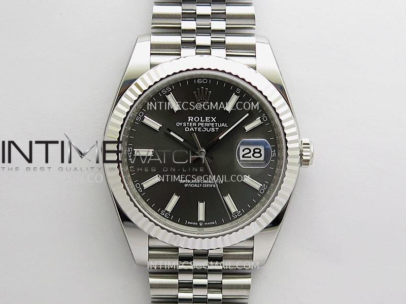 [26.01 UP] CLEAN공장 롤렉스 데이저스트 41 스틸 그레이다이얼 쥬빌레브레이슬릿 다크로듐 DateJust 41mm 126334 904L SS Clean Plus 1:1 Best Edition Gray Dial Stick Marker On Jubilee Bracelet DD3235 클린 플러스
