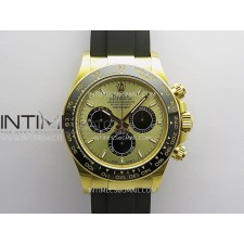 CLEAN공장 롤렉스 데이토나 옐로우골드금통 샴페인다이얼 블랙서브다이얼 러버스트랩 텅스텐 Daytona 126518 Gain Weight Clean Plus 1:1 Best Edition YG Gold Dial Black Subdial Stick Marker On Oysterflex Rubber Strap DD4131 클린플러스